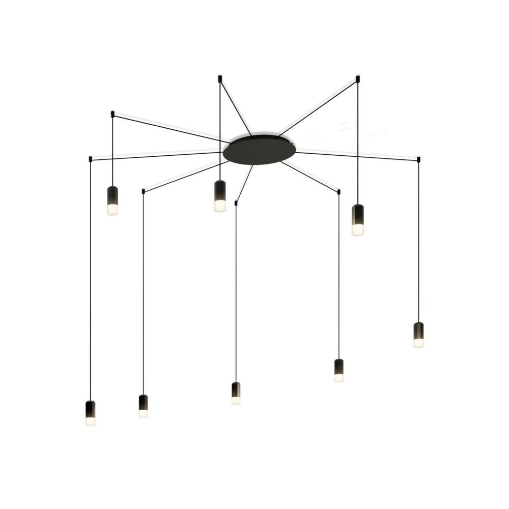 Industrial Black Wireflow Free Form LED Pendant Light