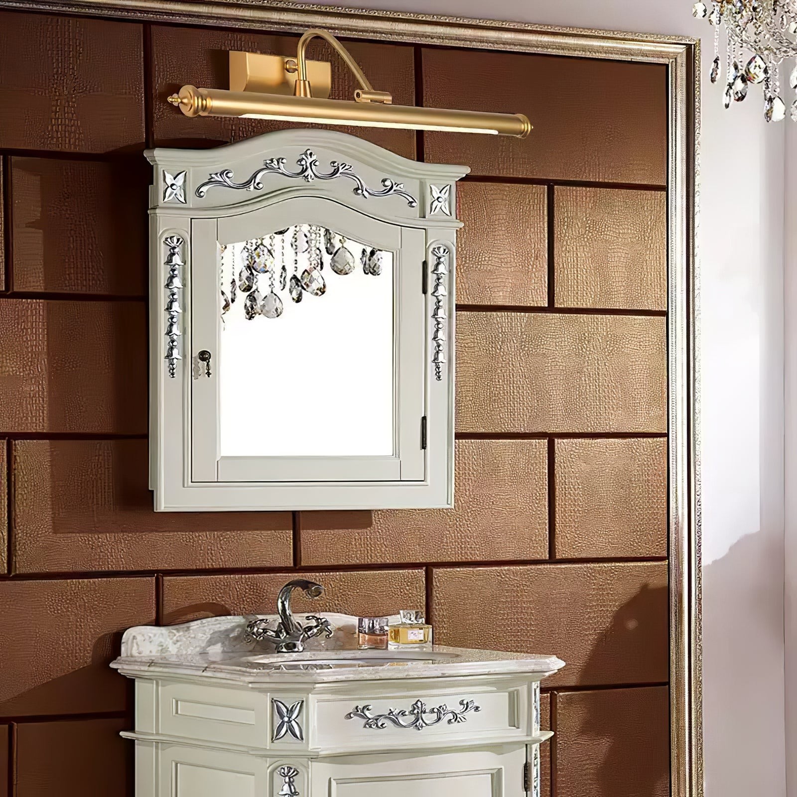 Mirror Front LED Brass Wall Lamp M71