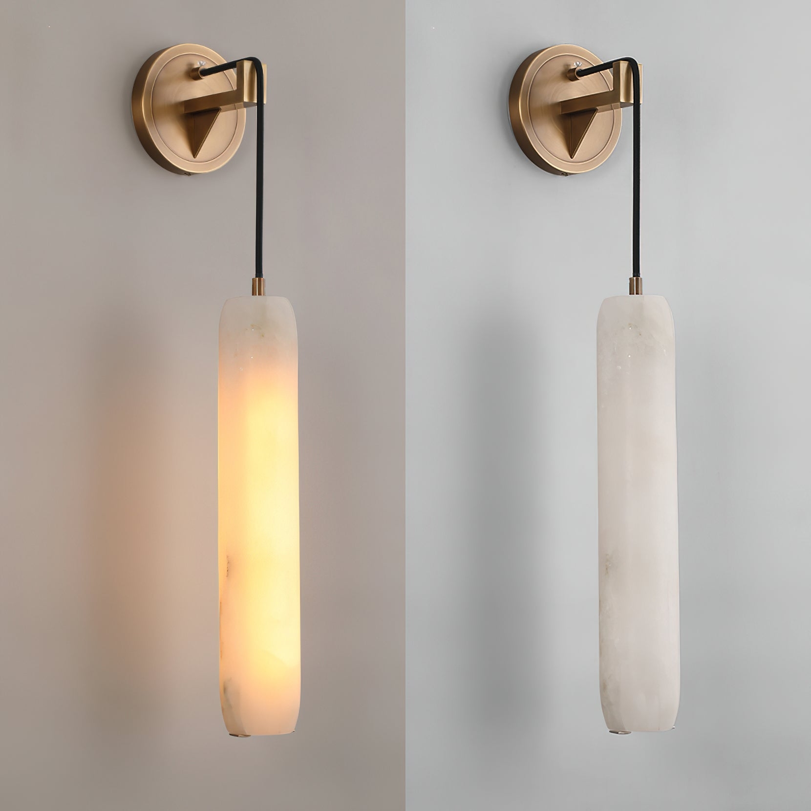 Alabaster Flute Wall Lamp D437