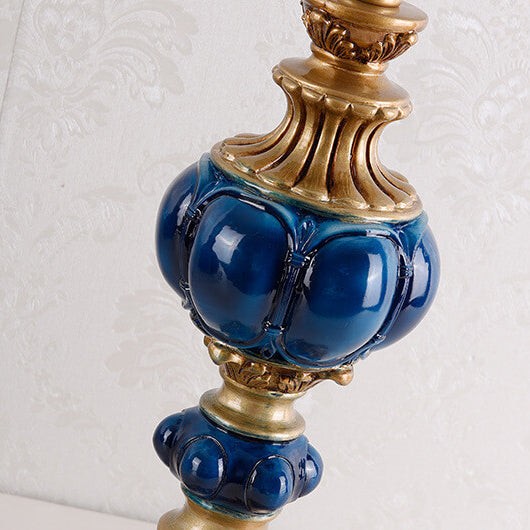 Palace Decoration Design Dark Blue Fabric Table Lamp M14