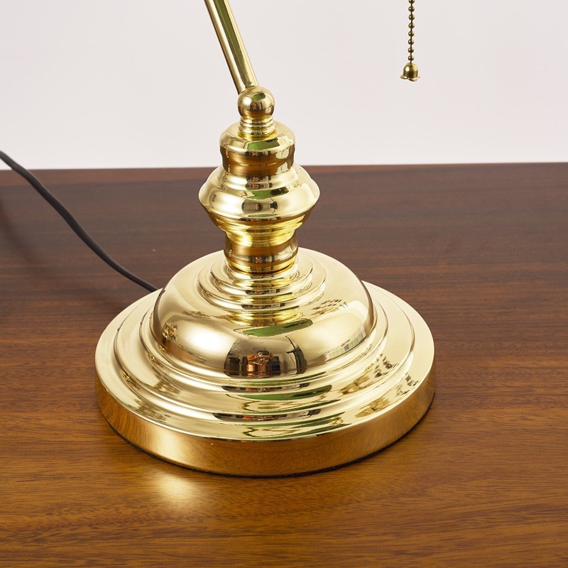 Vintage Glass Banker Desk Lamp Library Table Lamp S53