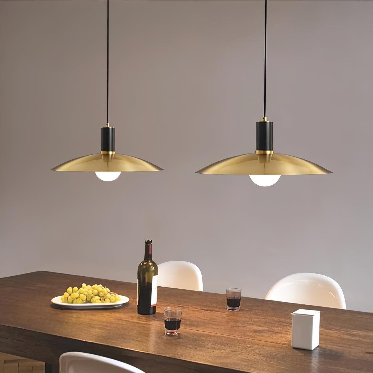 Brass Flared Pendant Lamp M571