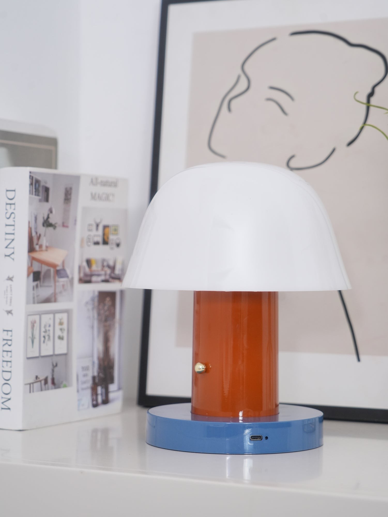 Minimalist Mushroom Cordless Table Lamp M44
