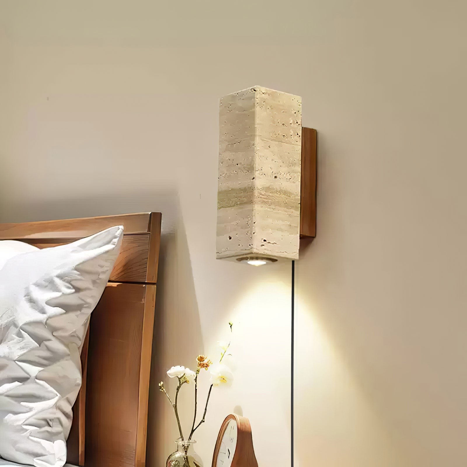 Vintage Marble Travertine Wall Lamp M577