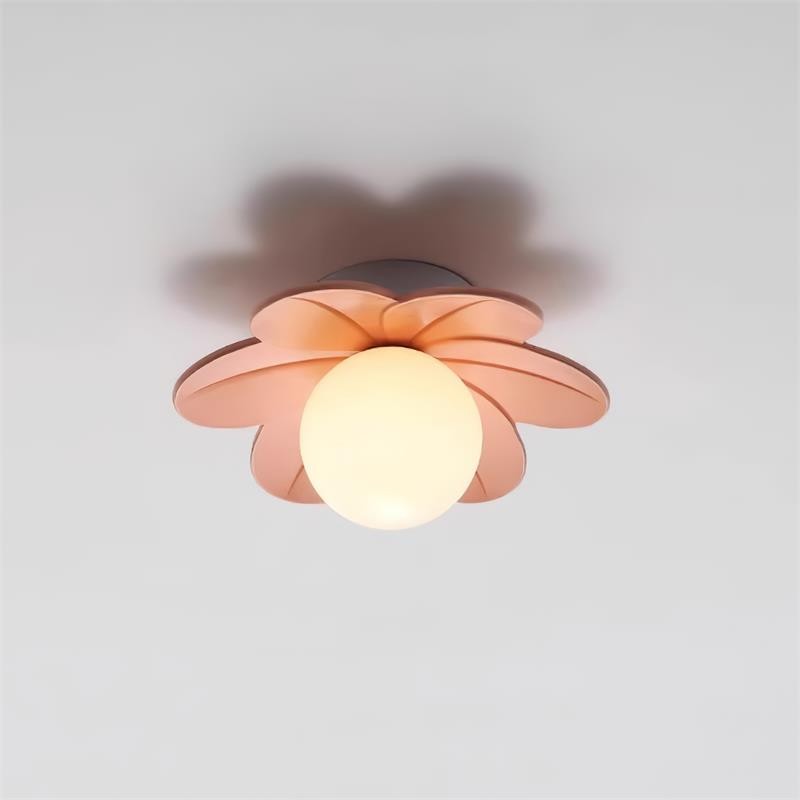 Rosa blomstertaklampe P015-variant