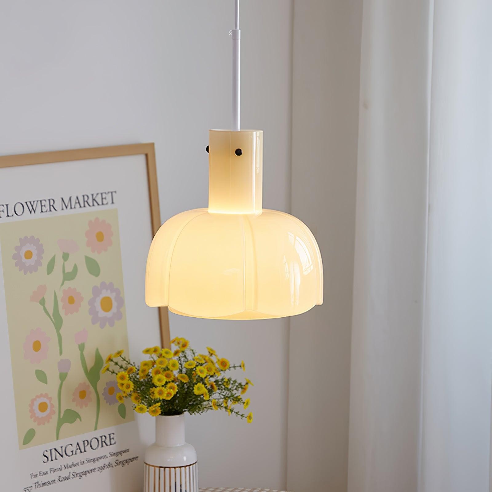 Medieval Style Glass Bud Pendant Lamp M457