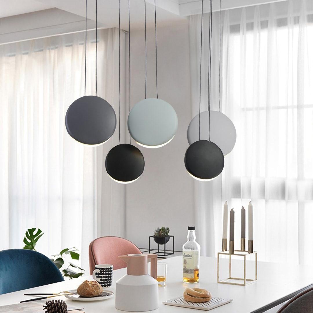 Modern Flattened Cosmos Pendant Light