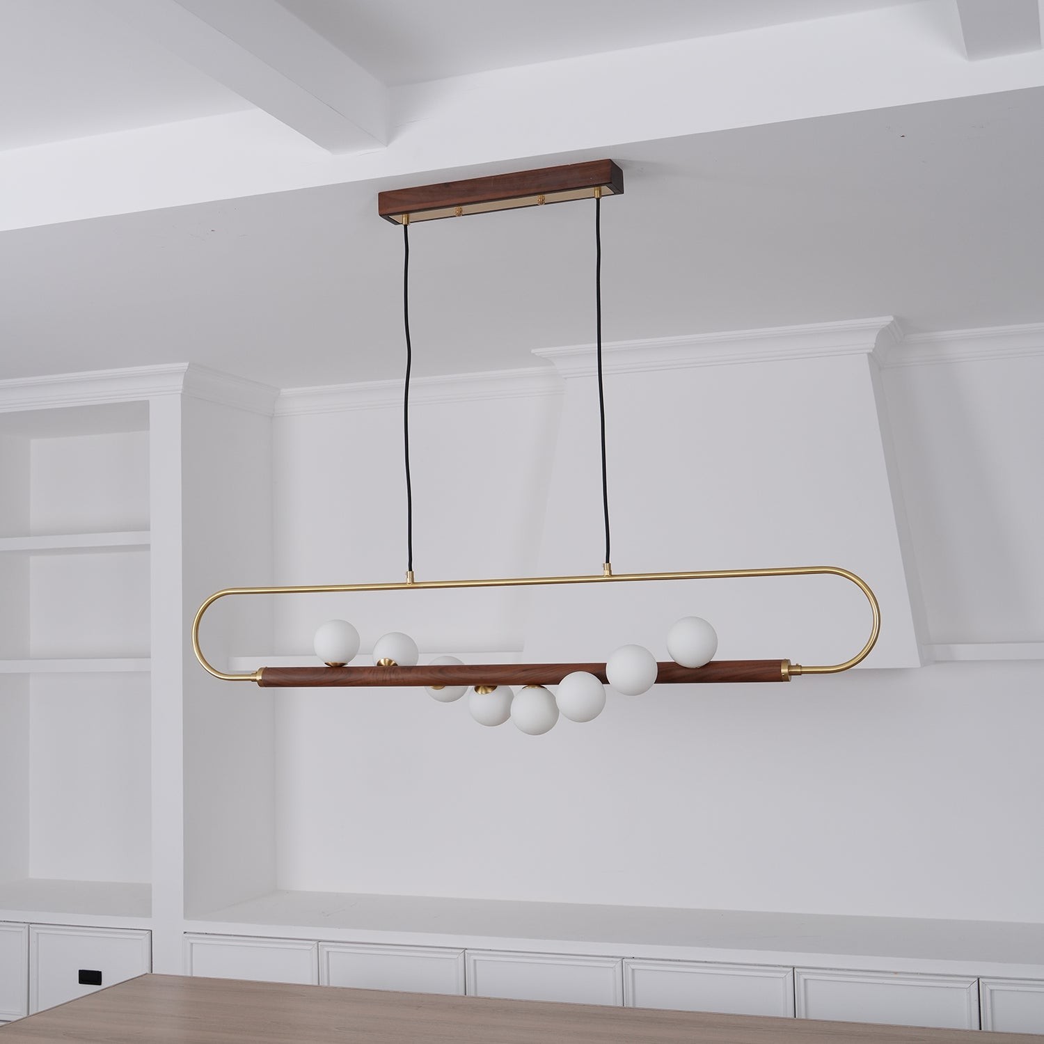 Modern Walnut Simple Chandelier M132
