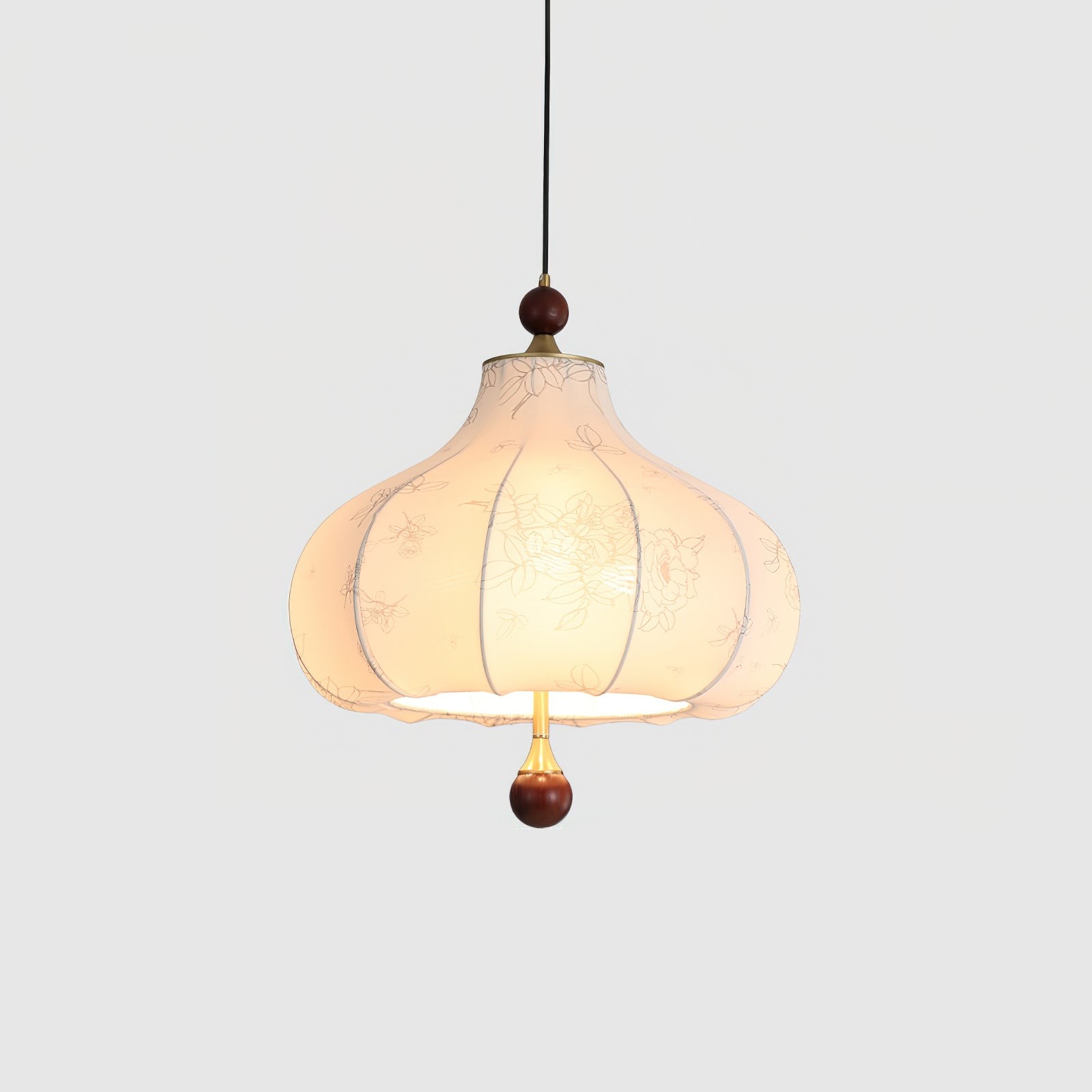 French Retro Fabric Pattern Pendant Lamp M77