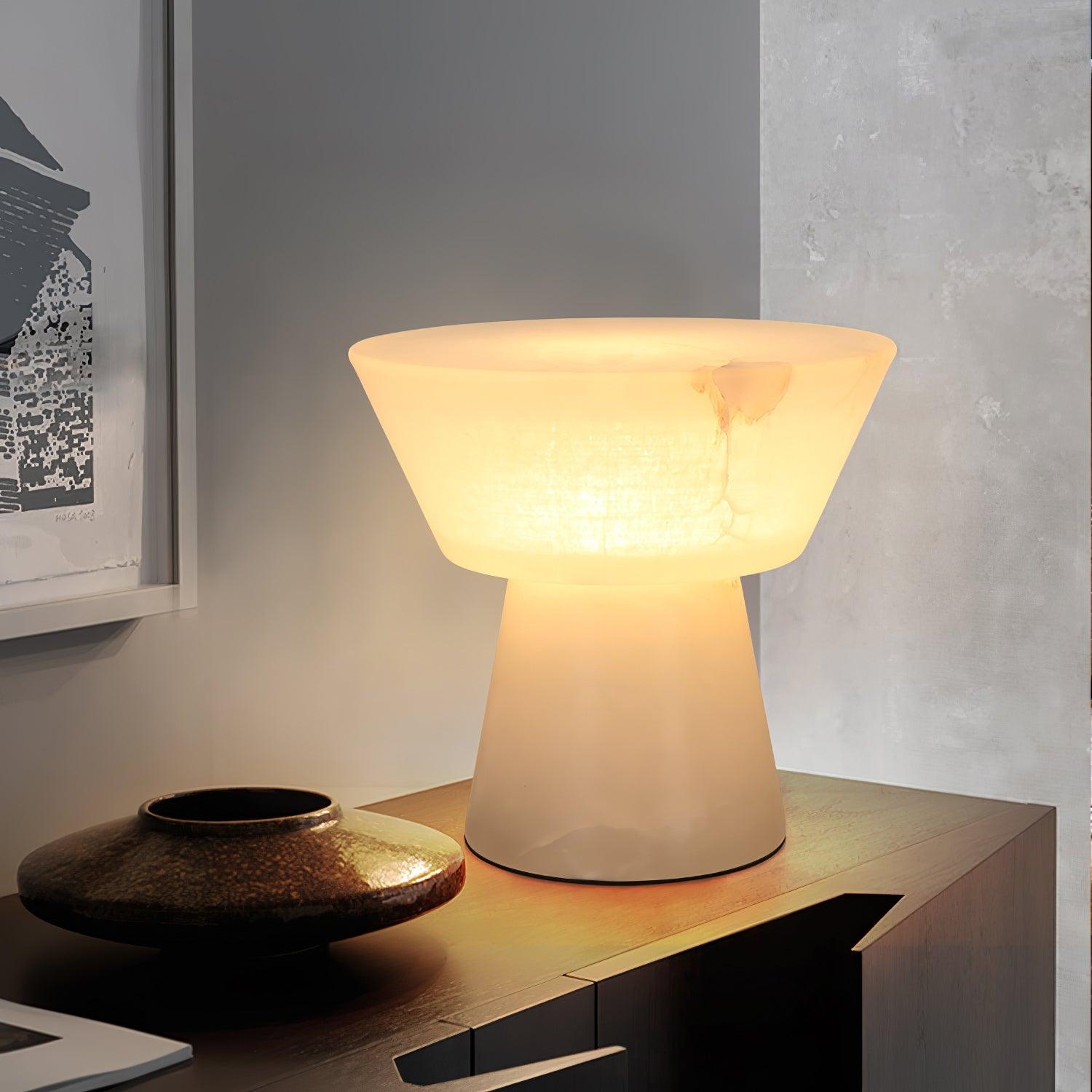 Beta Marble Alabaster Table Lamp D386