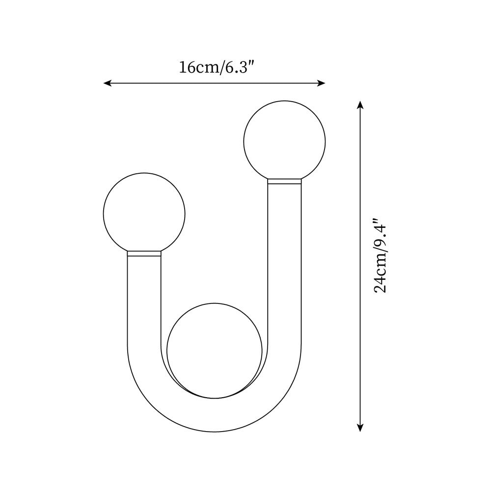 Creative U Shaped Double Head Wall Lamp M192