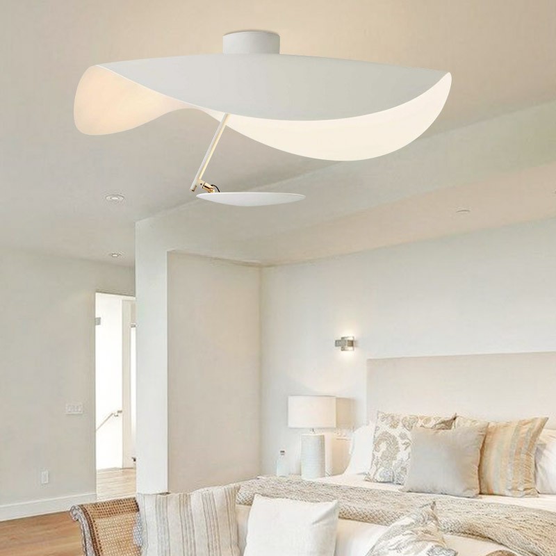 Modern Foil Curved Metal LED Pendant / Ceiling light for Bedroom