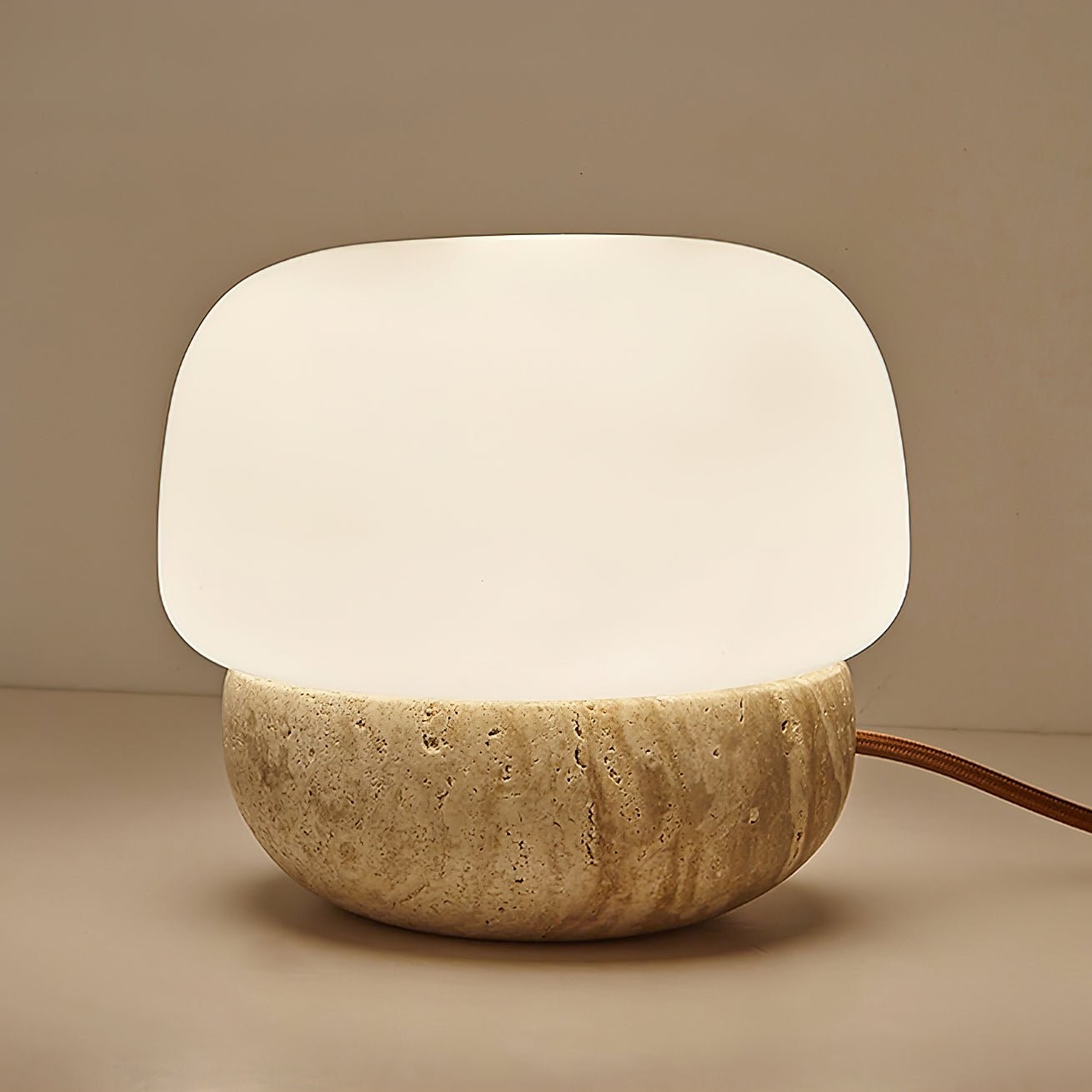 Nordic Style Round Travertine Table Lamp M73