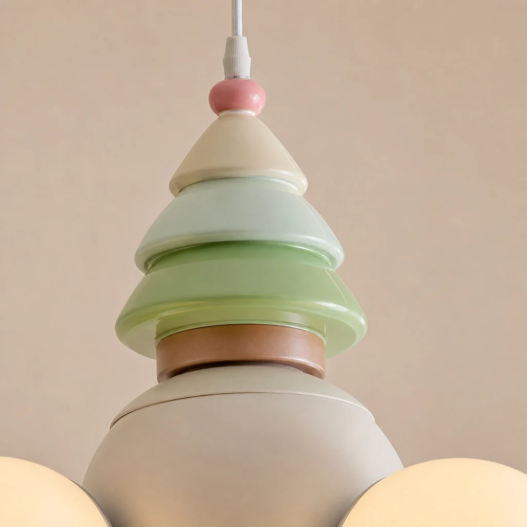 Zbliżenie na materiał i wykończenie lampy wiszącej MiloSphere