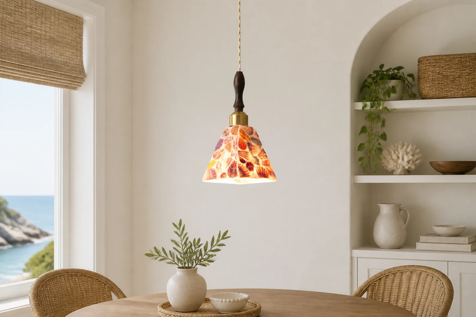 Lampa wisząca Cabana D129 w relaksującej scenie wnętrza