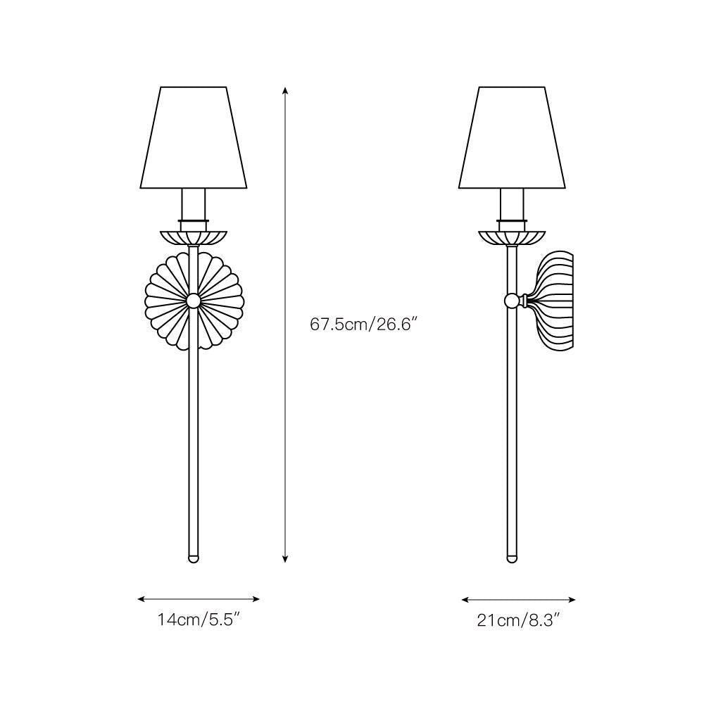 Catina Clove Wall Sconce Double T059