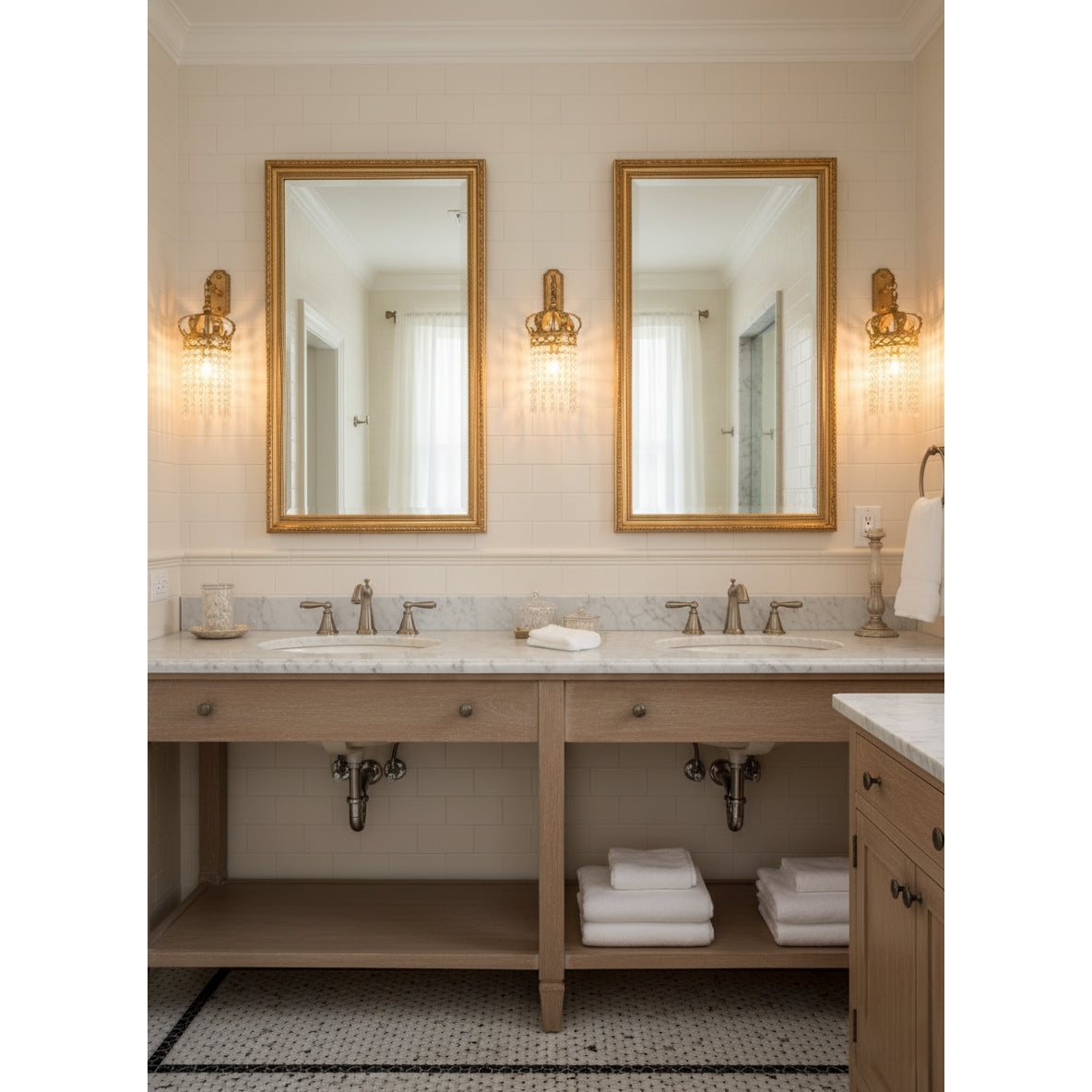 Timon Brass Crown Wall Lamp D745