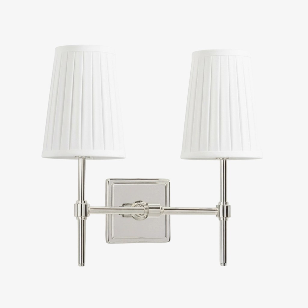 Derlina White Linen Shades Wall Lamp – Retro Metal Multi-Head Lighting Fixture T273