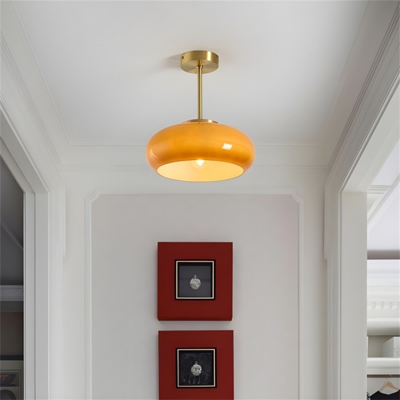 Art Deco Bauhaus Glass Disc Ceiling Light S152