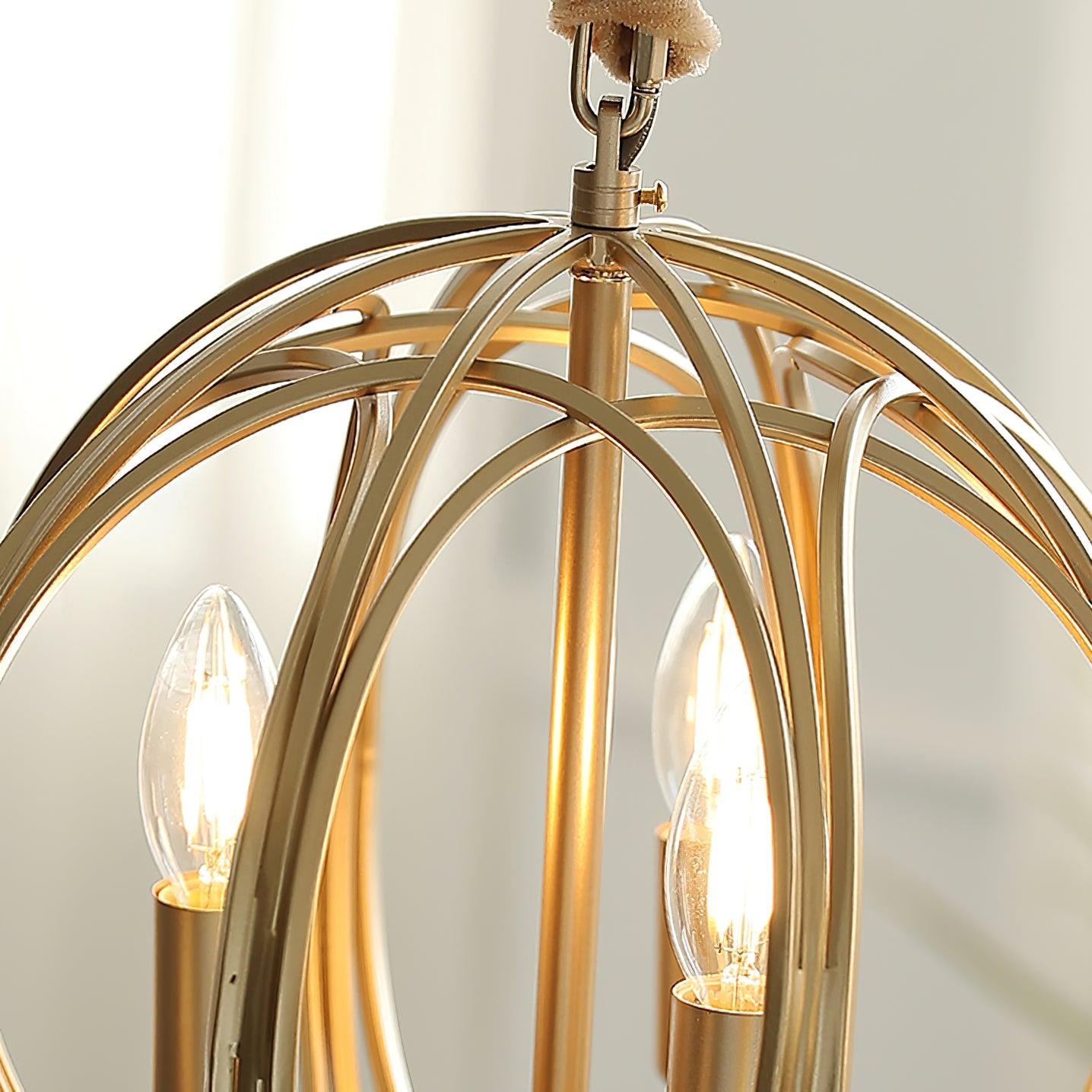 Hollow Metal Line Retro Pendant Light M42