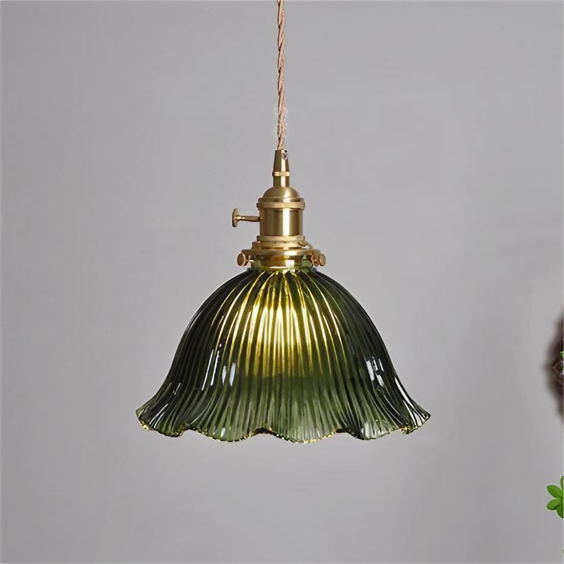 Nordic Retro Flower Glass Pendant Lamp S44