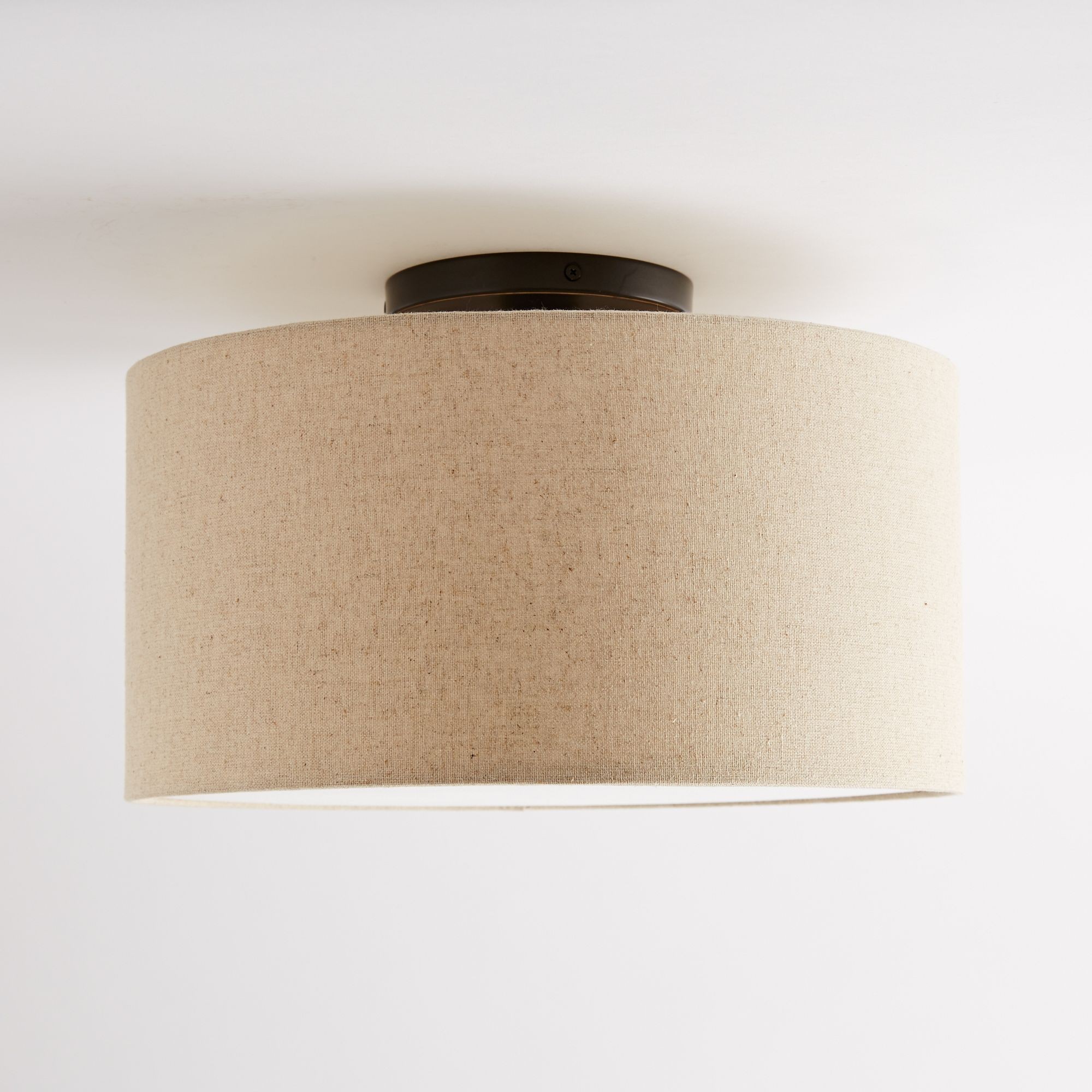 Jelvane Linen Drum Shade Ceiling Lamp T078