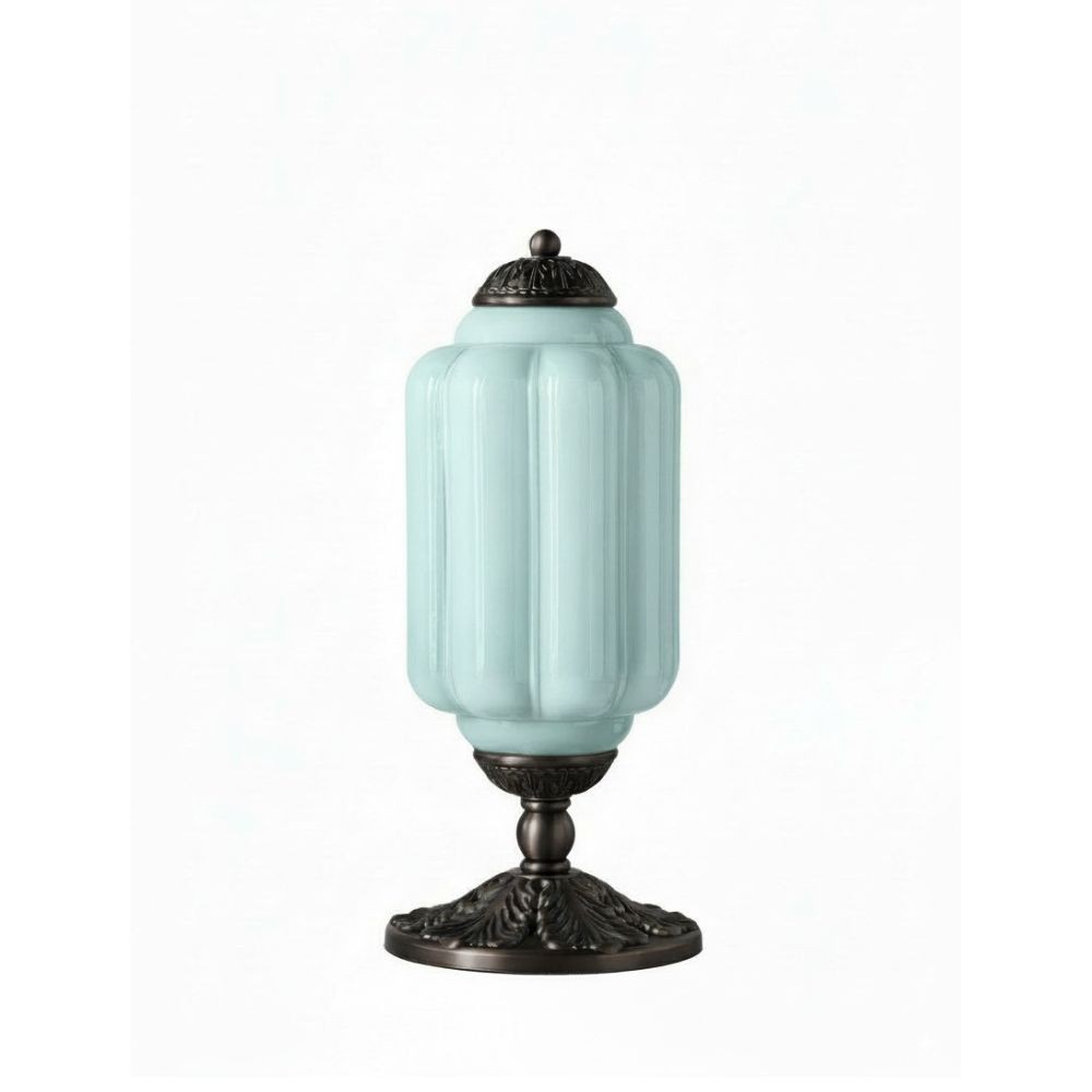 Blå glas Eloise pumpa bordslampa variant