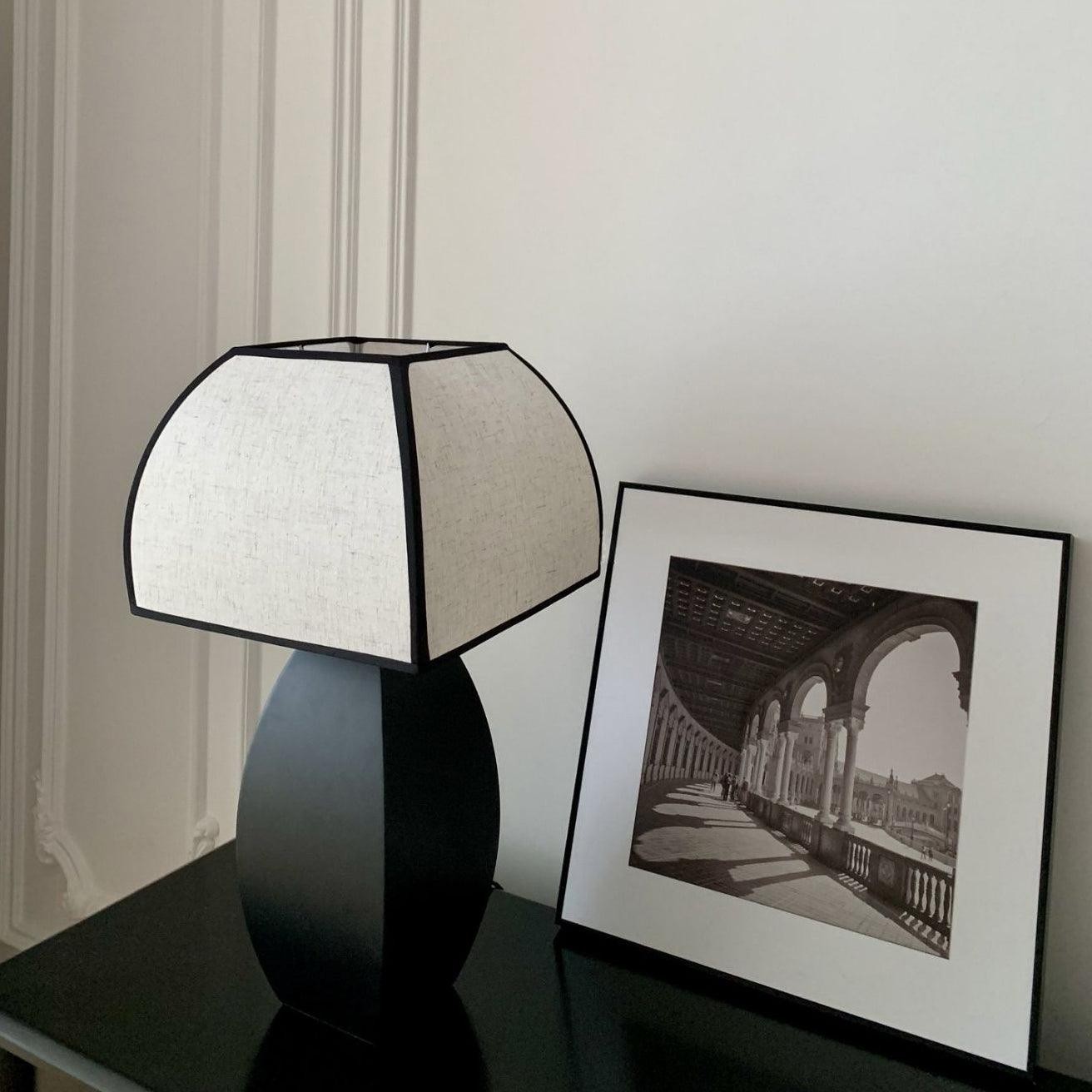 Retro Metal Mushroom Fabric Table Lamp M549