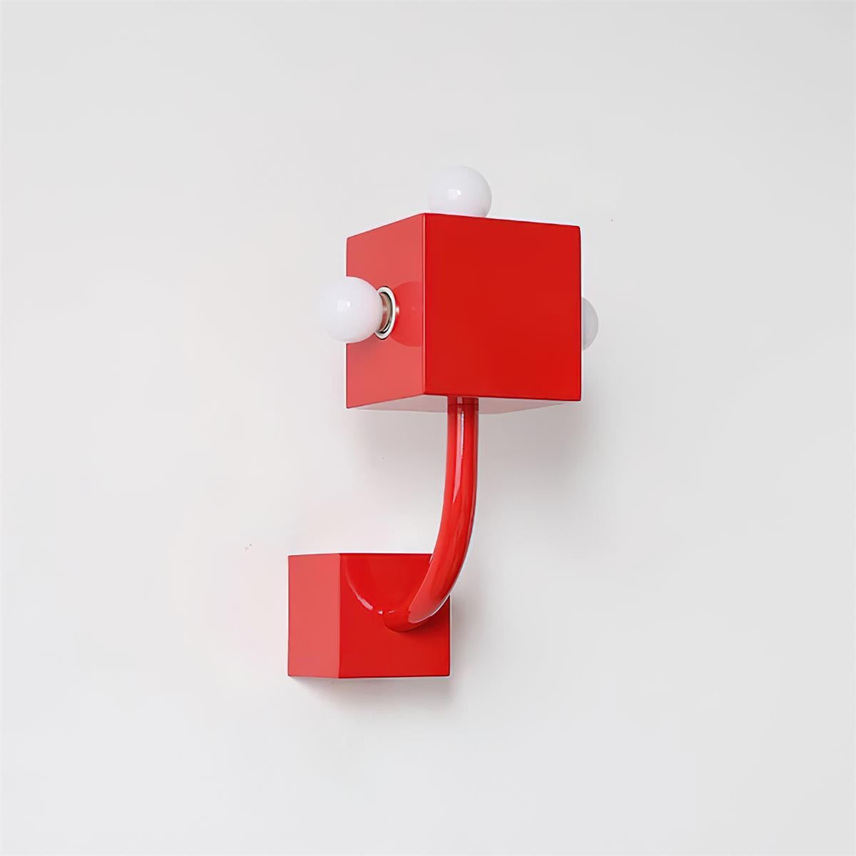 Red Cube Metal Wall Lamp M338