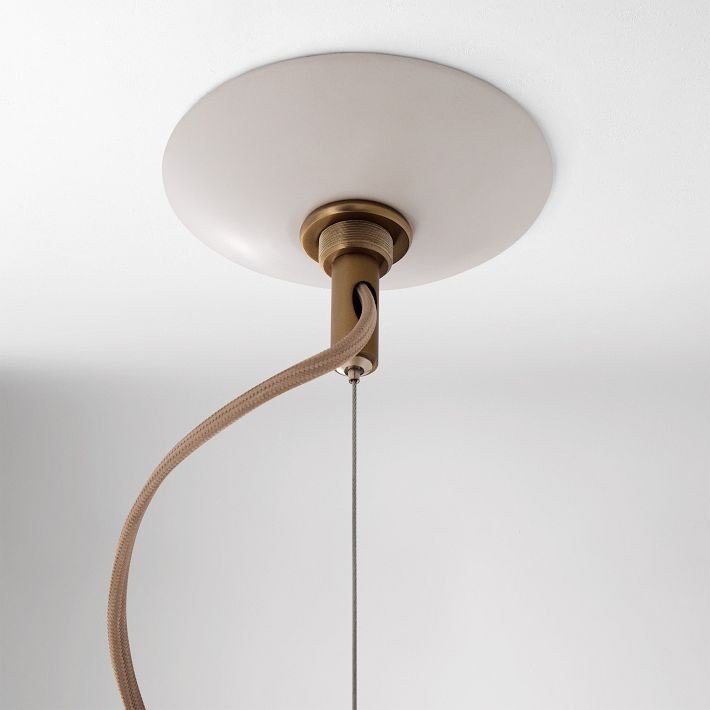 Alvian Pendant Light - Linen Shade with Adjustable Height for Cozy Dining T216