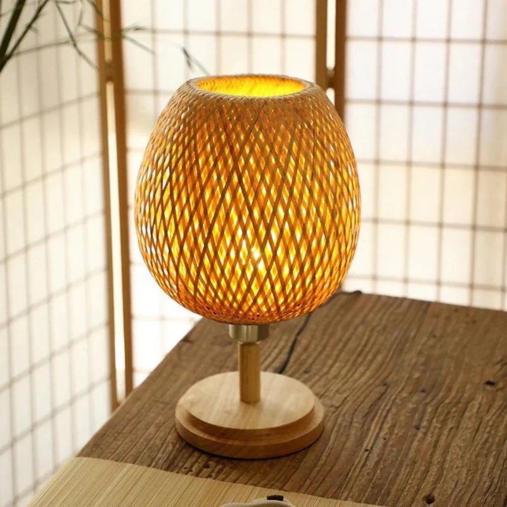 Handcrafted Sustainable Bamboo Table Lamp D847