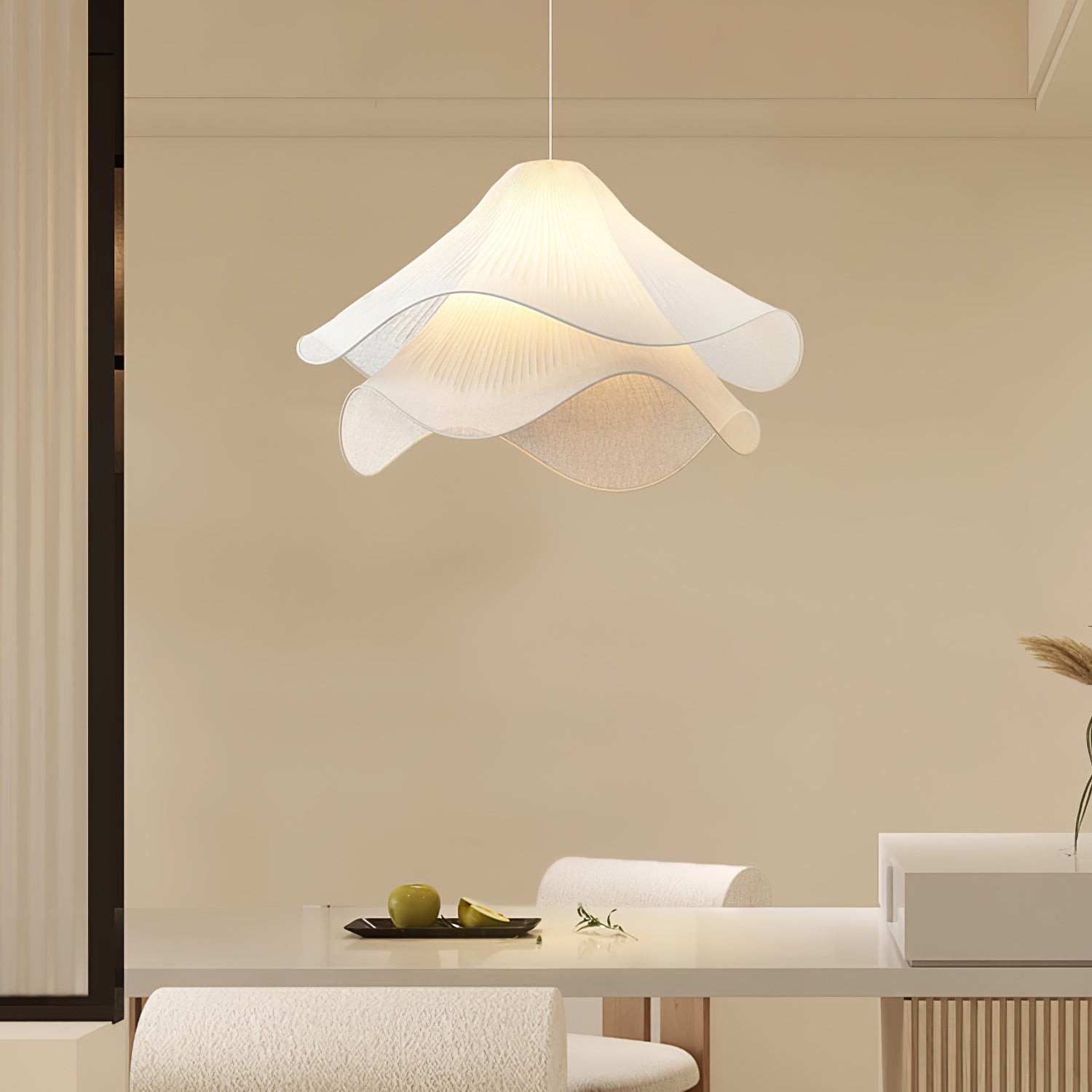 Ethereal Elegant Floral Pendant Light - Adjustable Modern Ceiling Fixture for Living Rooms T087