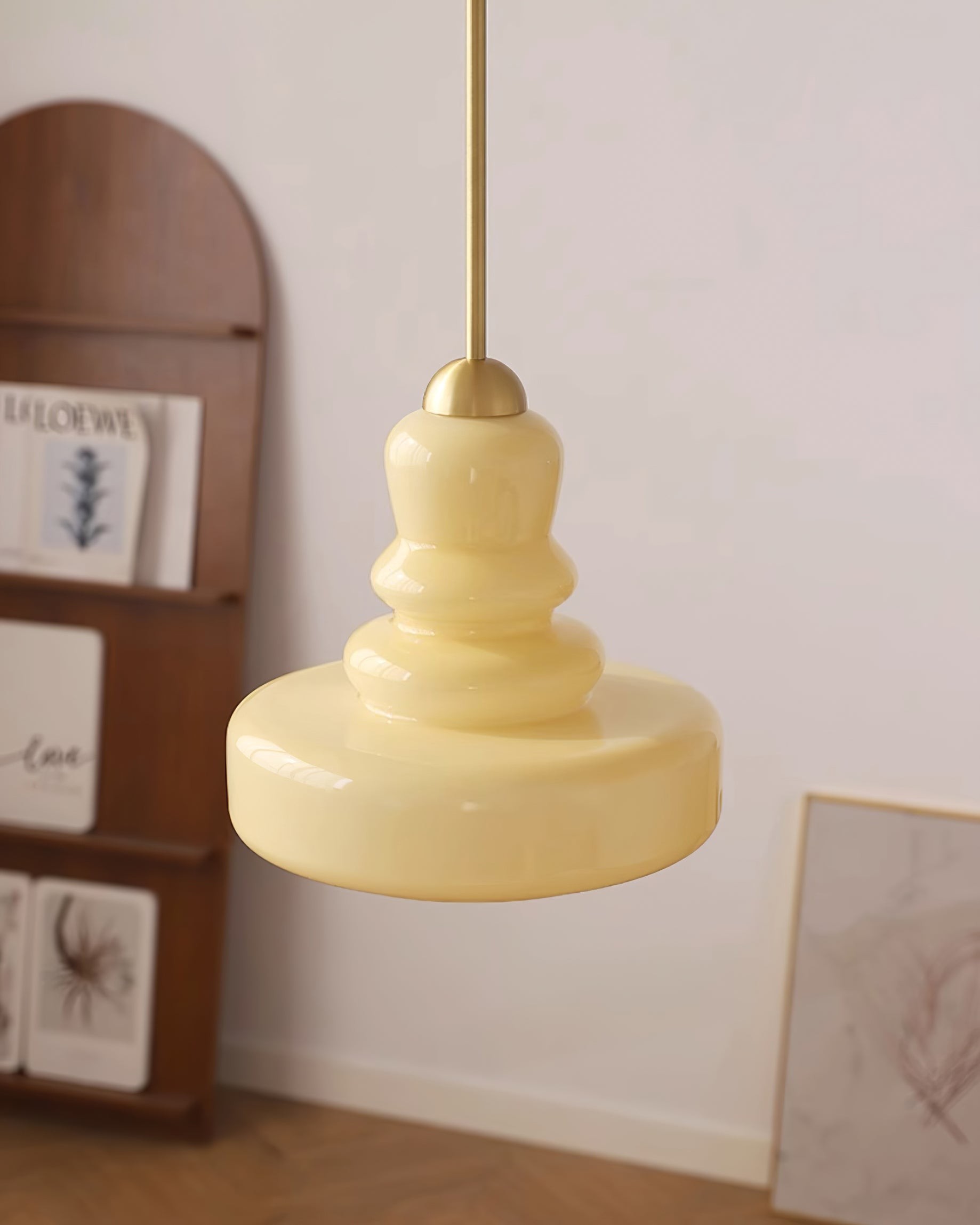 Mid Century Modern Gourd Glass Pendant Light M215