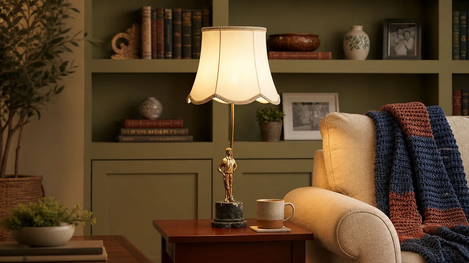 Lampa stołowa Ellie D747 stylizowana na ciepłe wnętrze