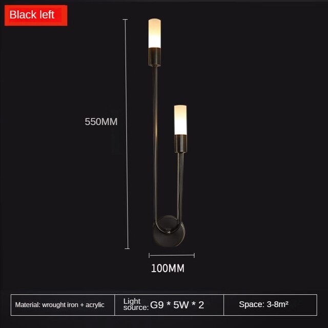 Modern Copper U-Shape Luster LED Wall Lamp M138