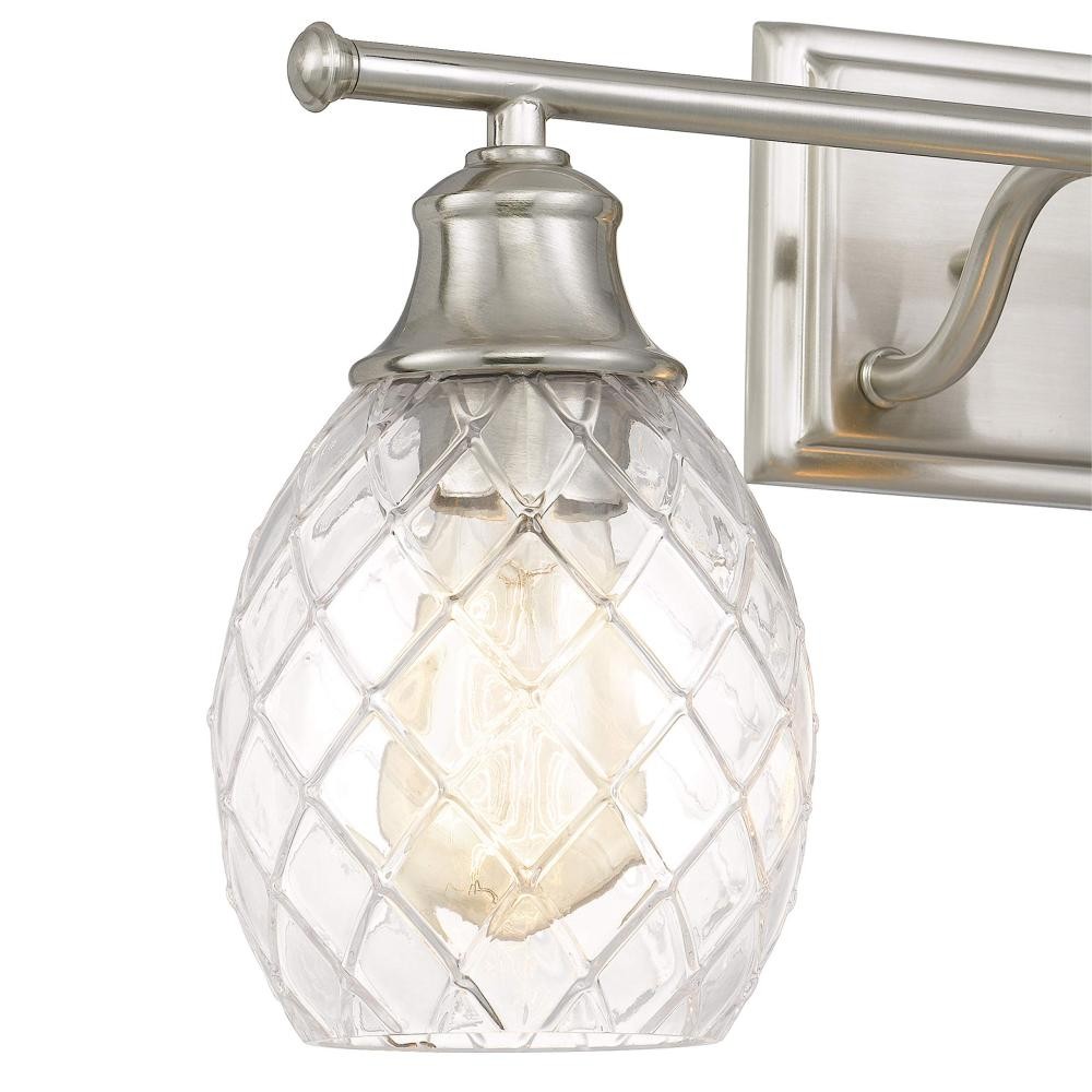 Modern Farmhouse Brushed Nickel Glass Wall Light S116