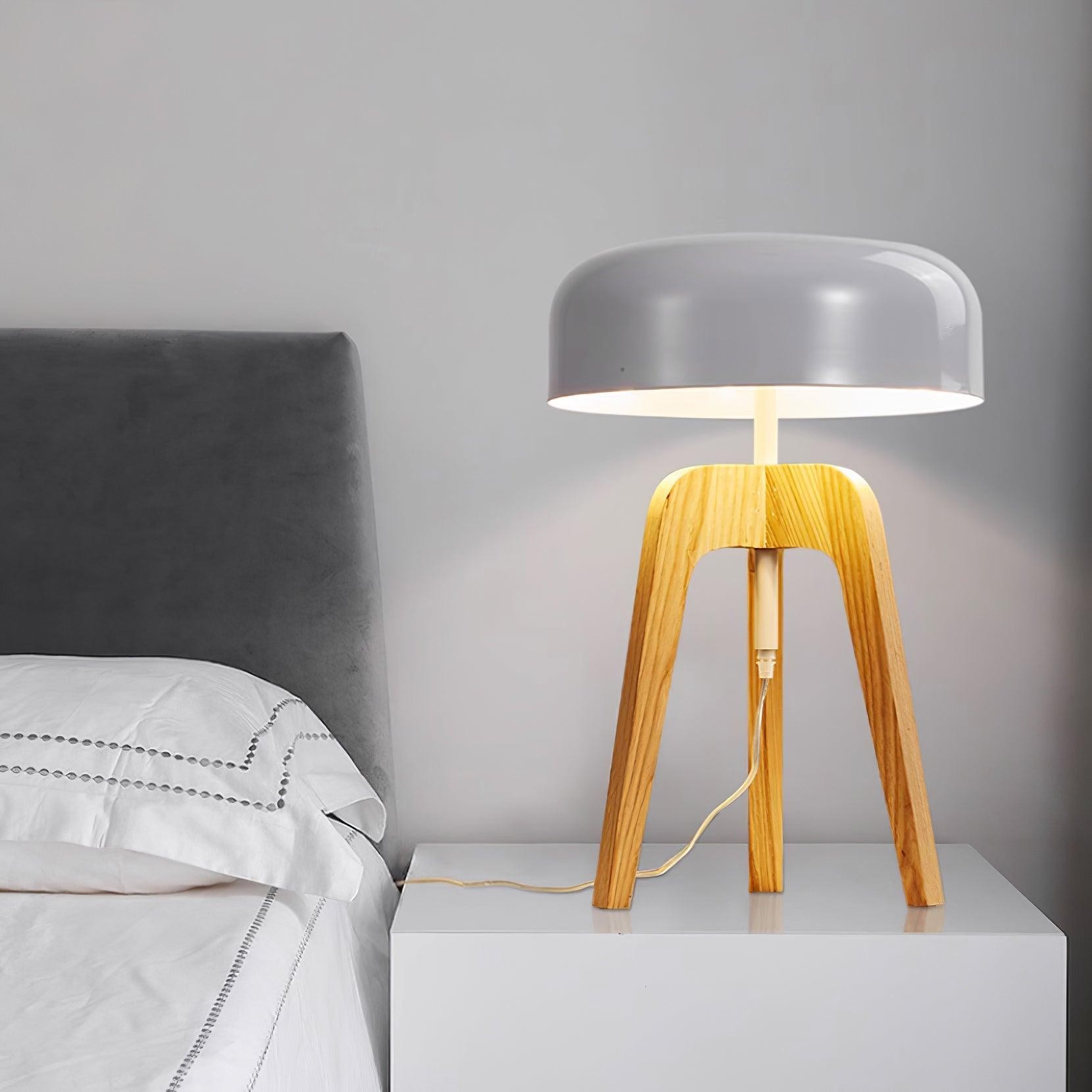Minimalist Wood Tripod Table Lamp M319