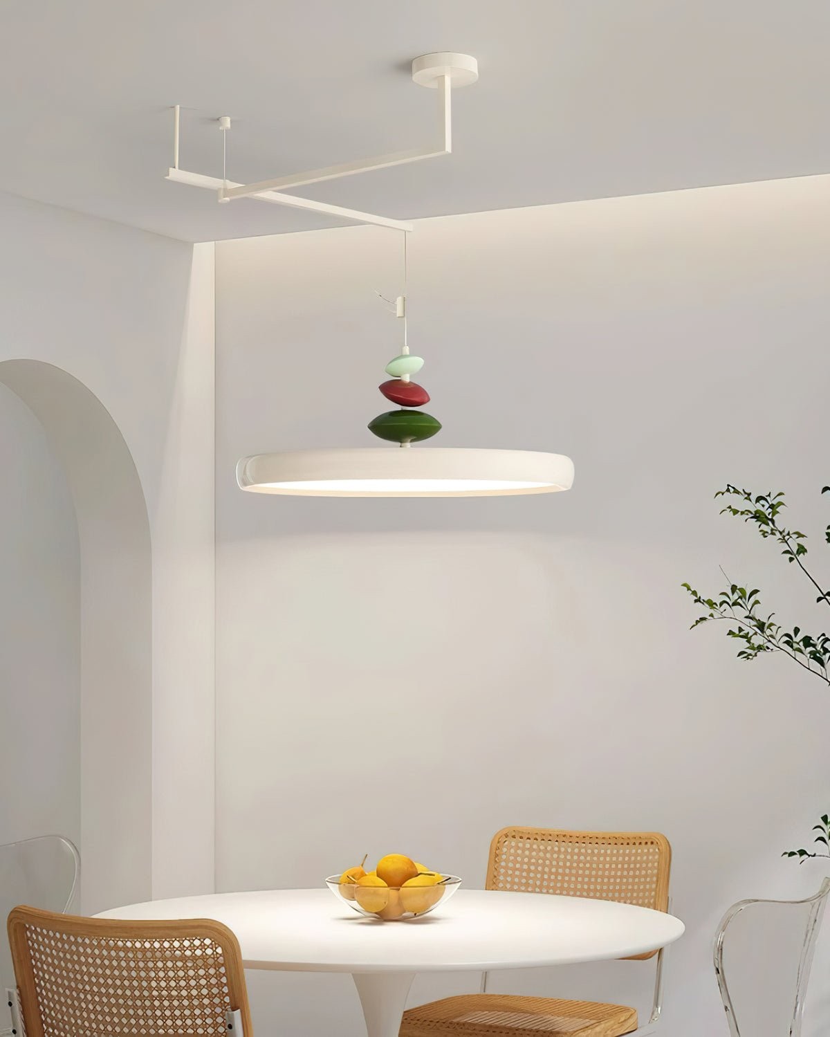 Swing Arm Stone Pendant Light M511