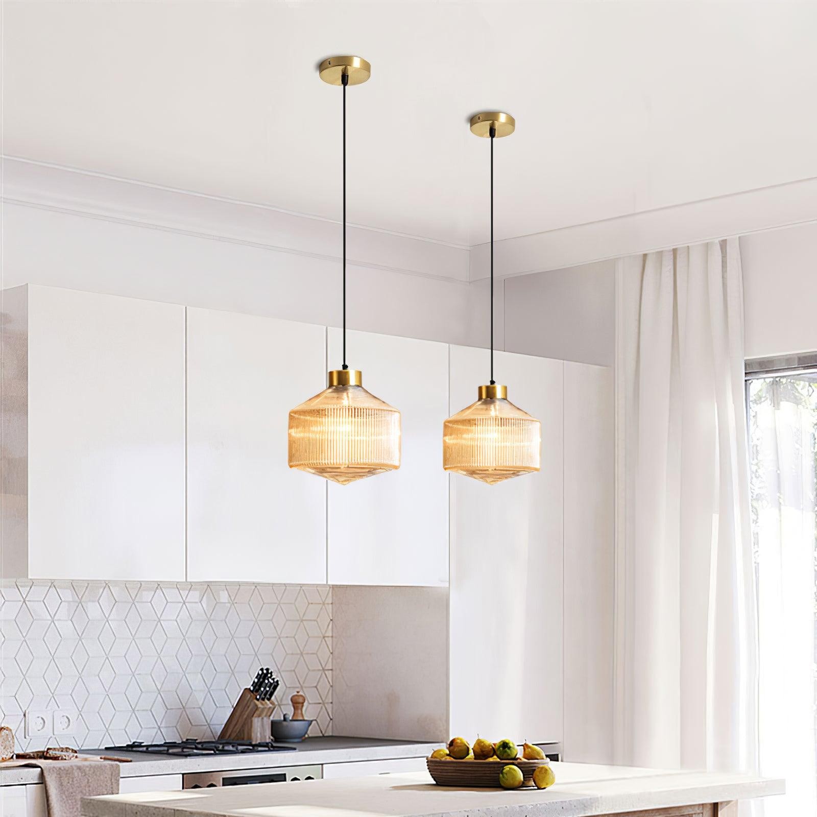 Striped Spinning Top Pendant Light M21