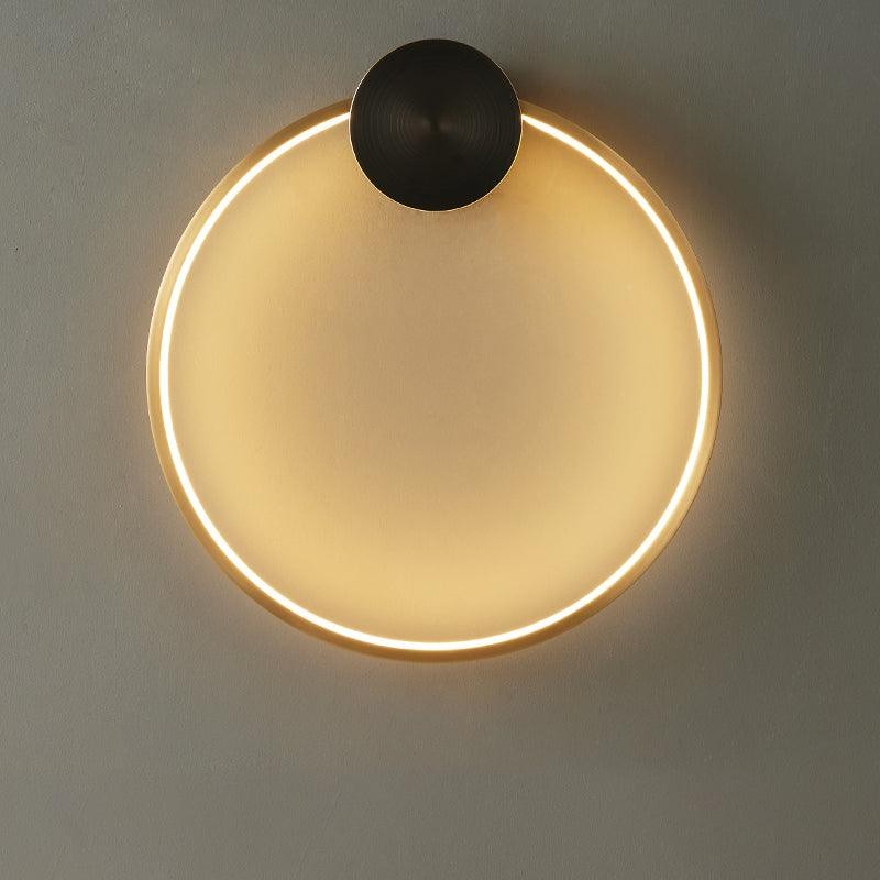 Minimalist Creative Simple Brass Round LED Wall Light M429
