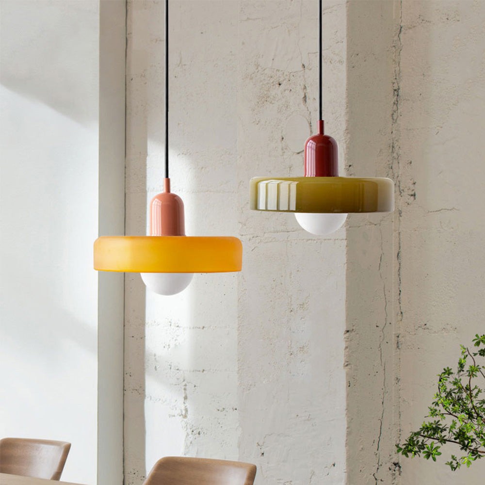 Morandi Glass Disc Orb Pendant Lamp S85
