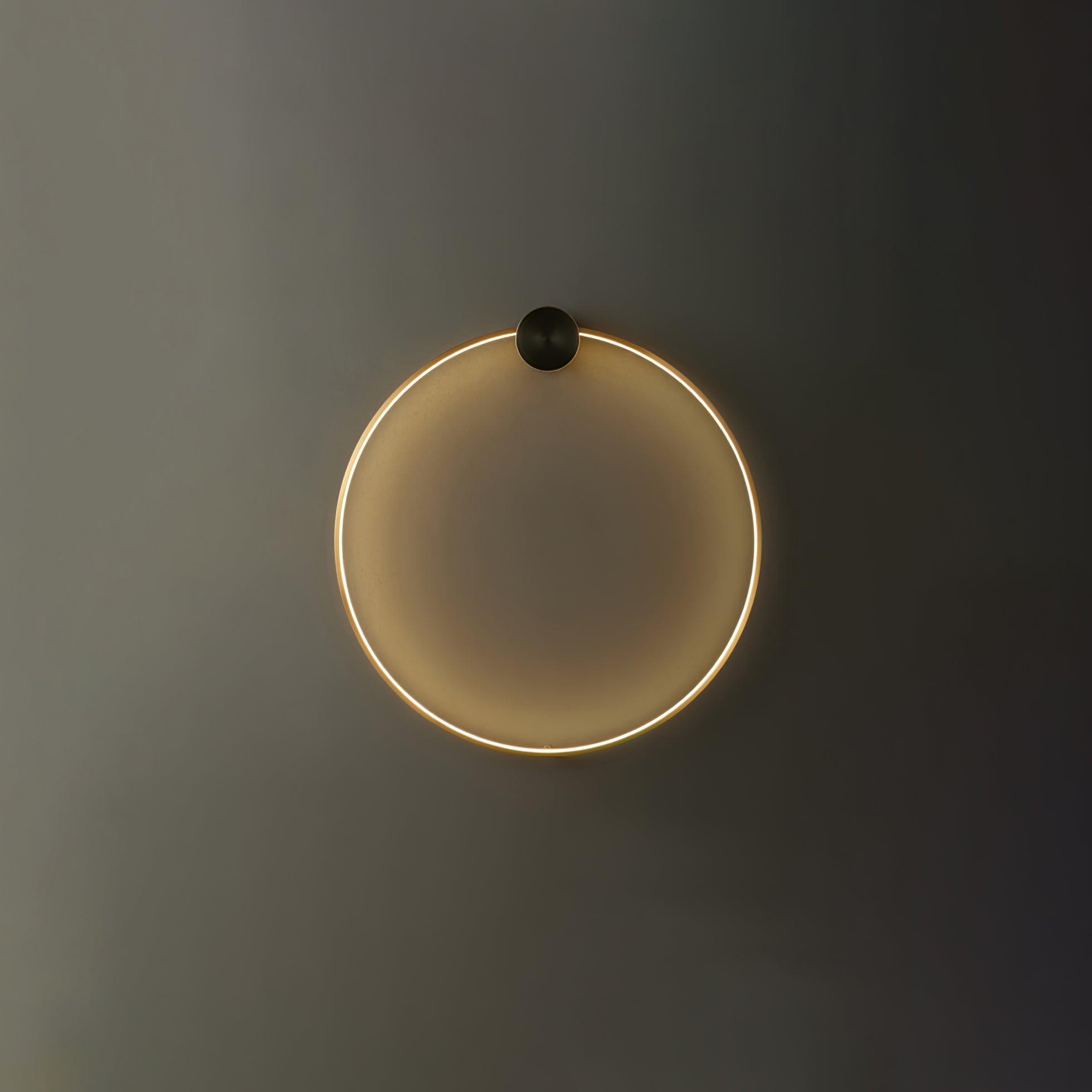 Minimalist Creative Simple Brass Round LED Wall Light M429