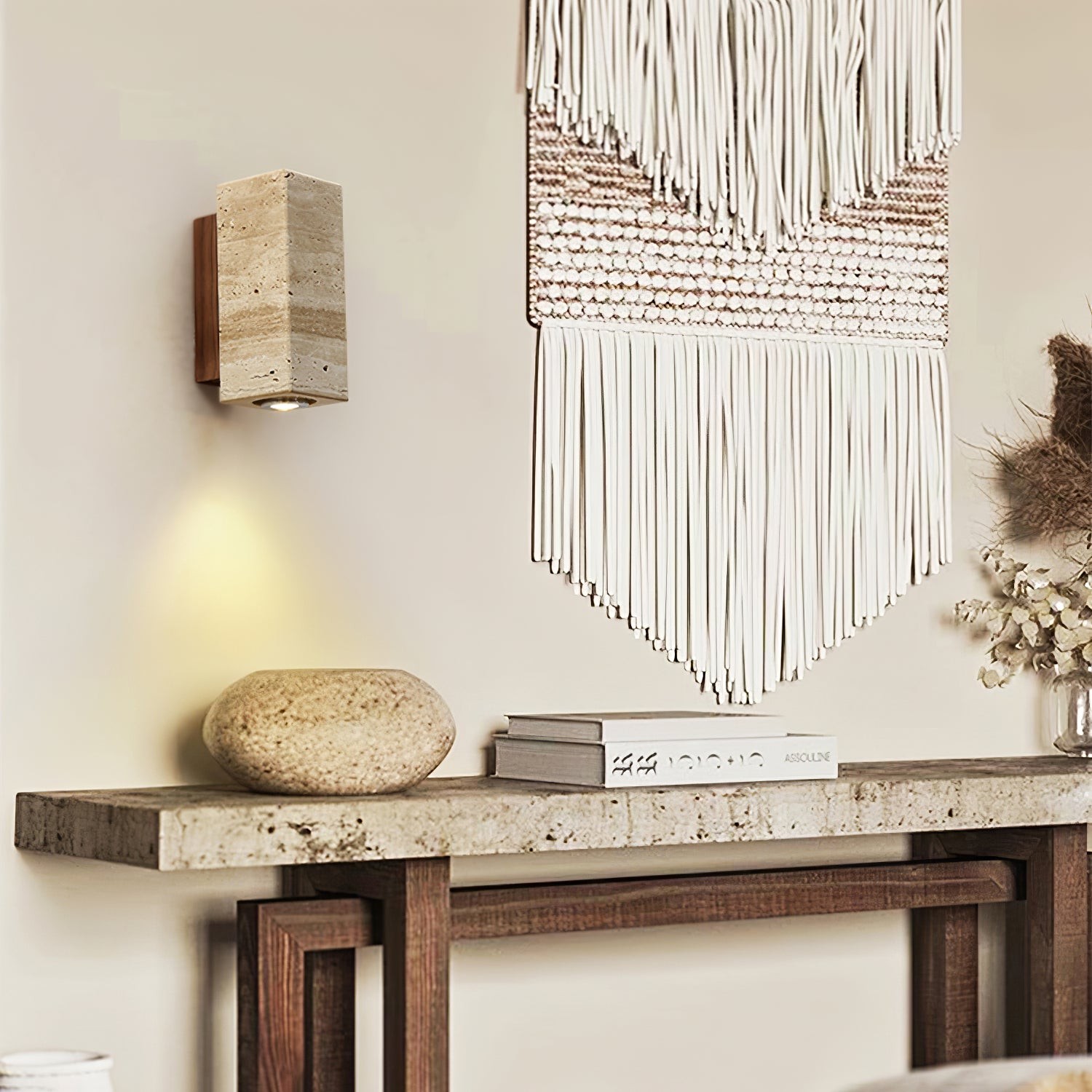 Vintage Marble Travertine Wall Lamp M577