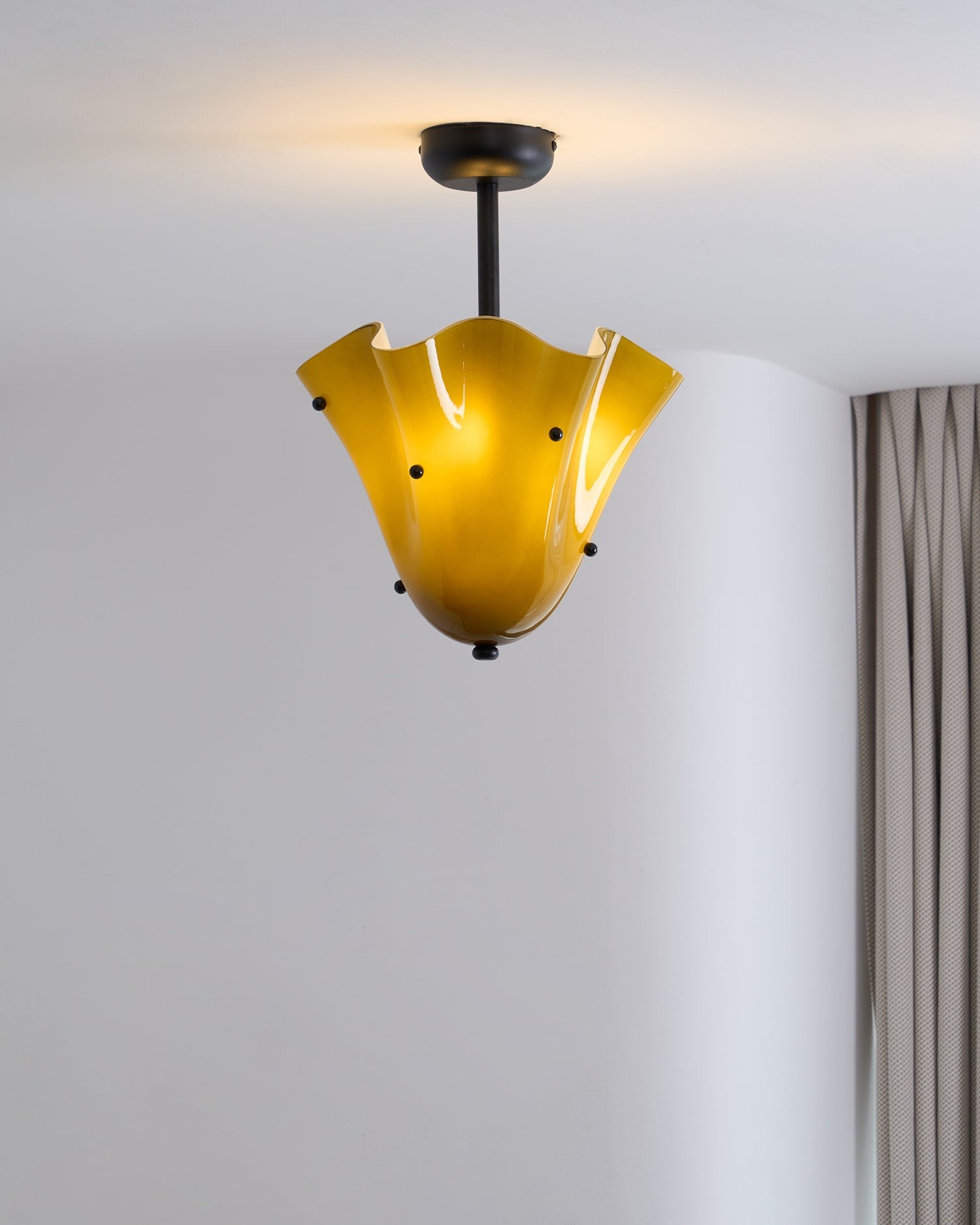 Bellina Decorative Glass Ceiling Light - Modern Sculptural Flush Mount T282