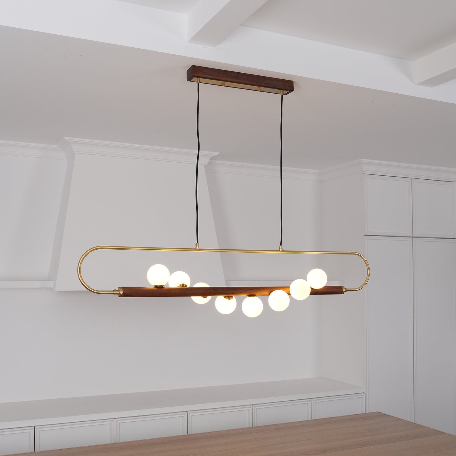 Modern Walnut Simple Chandelier M132