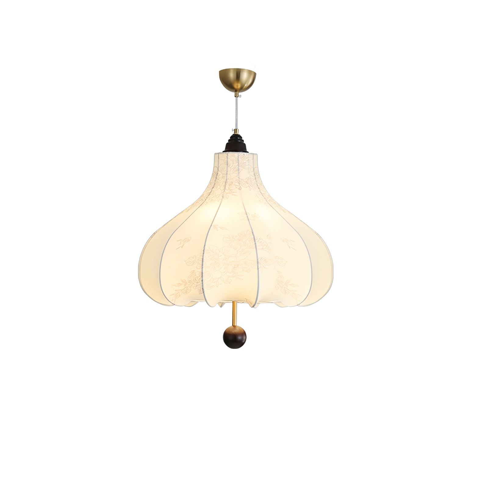 Retro Chestnut Fabric Pendant Light M568