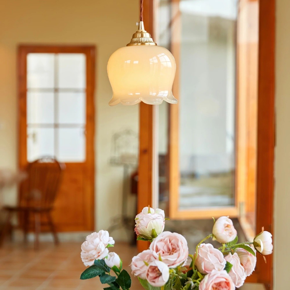 Nordic Milk Valley Flower Pendant Light S130