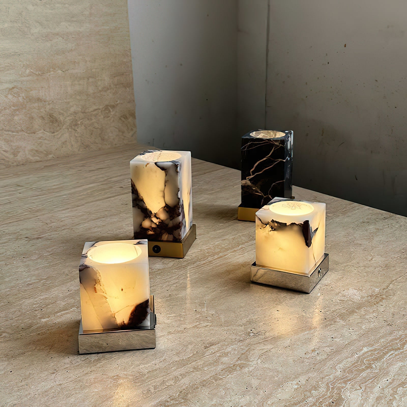 Cube Marble Table Lamp D574