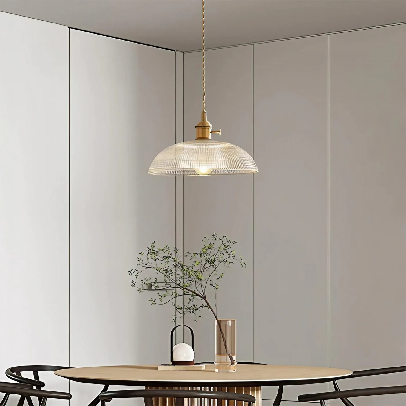 Velaris Vintage Copper Bowl Glass Pendant Light S96
