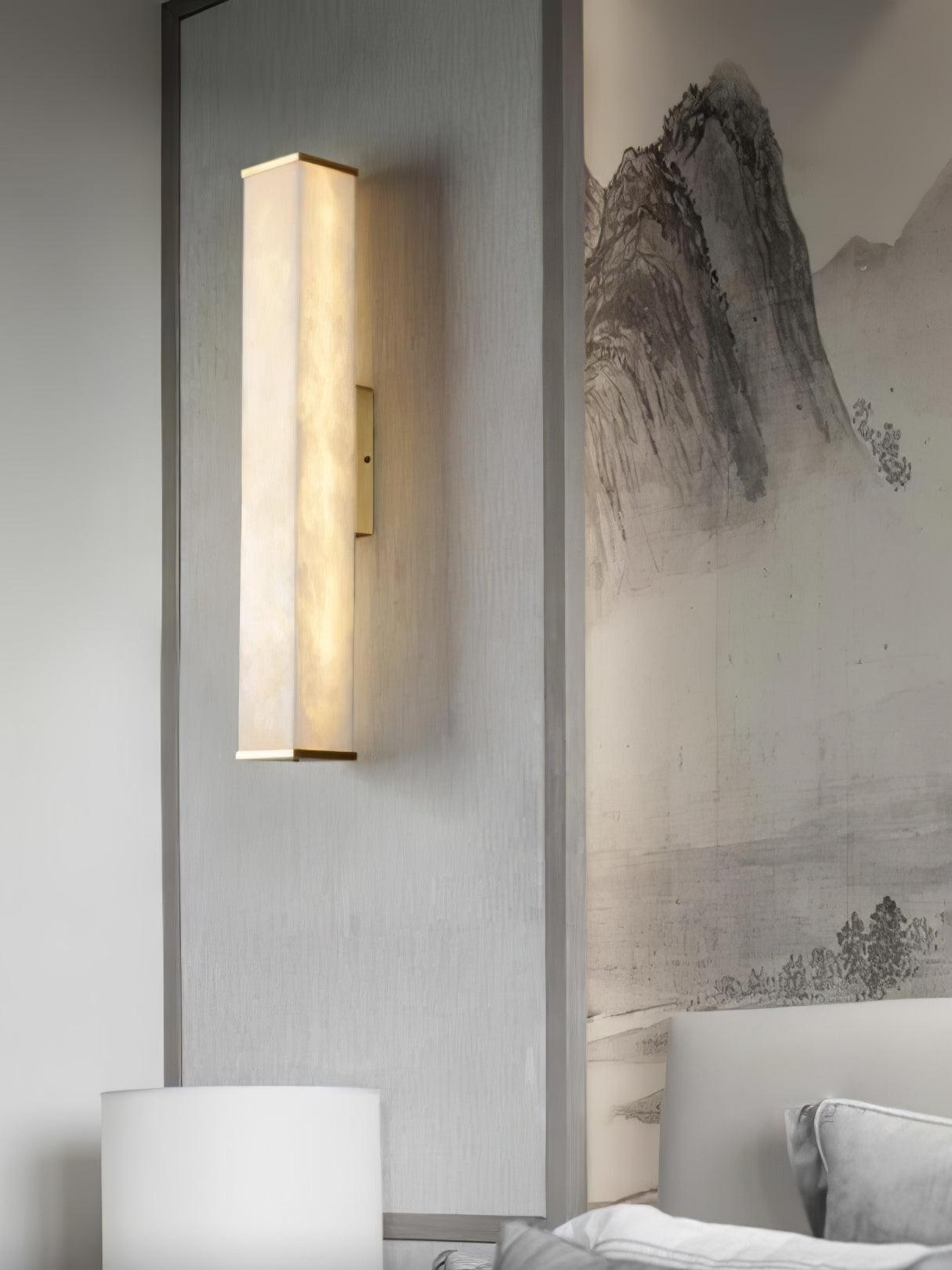 Cuboid Alabaster Wall Light D398